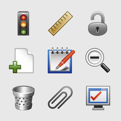 Sticker - Stylized web icons, set 11