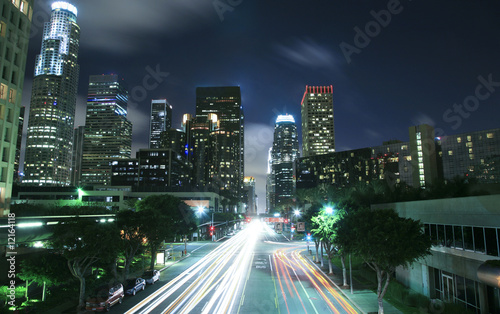 Fotoboard na płycie Los angeles cityscape w nocy