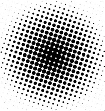 Black Spot Design Halftone Dots