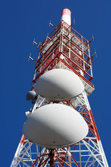 Tower of communication with antennas