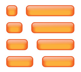 Wall Mural - rectangular buttons (various lengths) (orange)