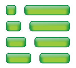 Wall Mural - rectangular buttons (various lengths) (green)