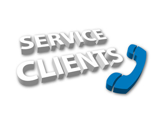 Poster - Service Clients (3D - avec téléphone)