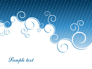 vector header with floral elements and copy space