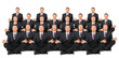© Pavel Losevsky - meditating businessmen crowd collage