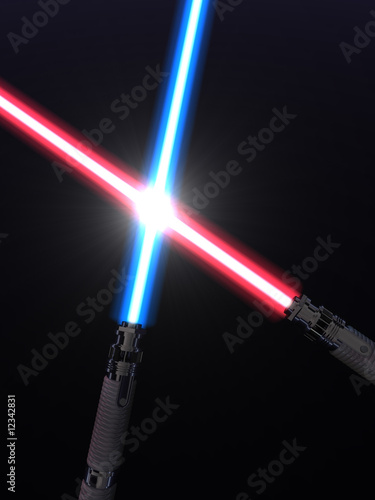 Crossed light sabers Poster Mural XXL