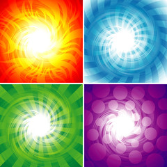 Aufkleber - set of Four elements background, vector illustration layered.