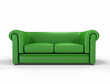 © archideaphoto - green leather sofa isolated