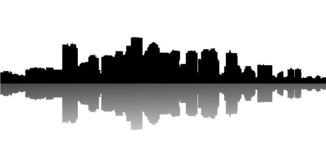 Vector illustration of urban skylines