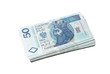 Banknotes 50 PLN. Polish currency. Banknoty 50 zlotowe.