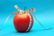 apple with measure ribbon