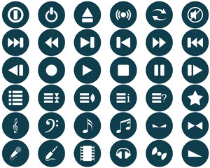 Sticker - music icons