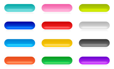 Aqua style interface buttons set