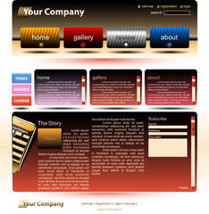 Wall Mural - Editable website template