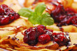 pancakes with cherry confiture