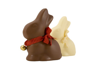 Two Chocolate Easter Bunnies