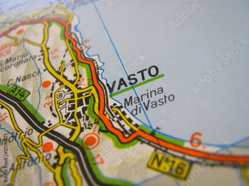 Carta Geografica Italia Vasto