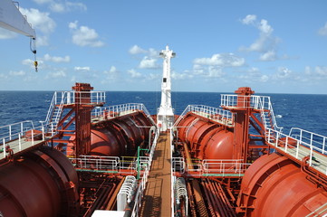 deck of chemical tanker