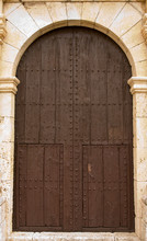 A Closeup Of Old Wooden Door