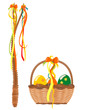 Easter decoration vector into white background