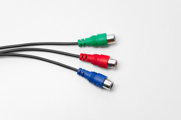 RGB component cable on white