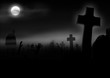 Friedhof mit Zombies