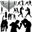 boxing silhouettes