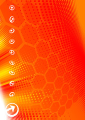 Aufkleber - Abstract background and arrow, vector illustration layered.