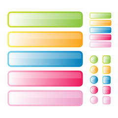 Colorful web buttons and banners