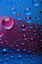 Blue And Pink Water Droplets Background