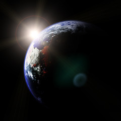 Wall Mural - earth and sun