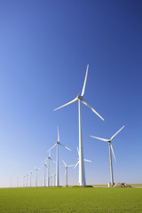 Windmills in Holland producing clean energy