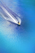 Jetski racing on a blue water background