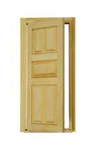 Wooden Door Partially Open