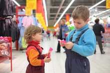 Children In Supermarket