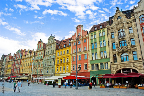 Naklejka na drzwi Market square Wroclaw Poland