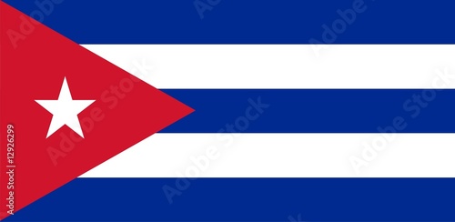 Flag of Cuba. Illustration over white background Wallpaper Mural