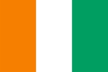 Flag Of Cote D'Ivoire. Illustration Over White Background