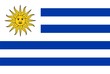 Flag of Uruguay. Illustration over white background