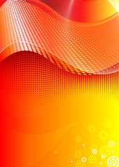 Aufkleber - Halftone flowing abstract digital background. Vector layered.