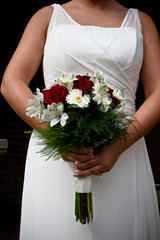 Poster - bouquet wedding dress