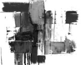 Fototapeta Sypialnia - An abstract paint splatter frame in black and white