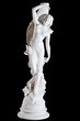 Classic white marble statue of Aprodite isolated on black