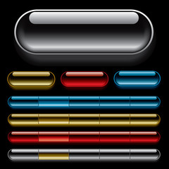 Aqua buttons and web navigation templates.