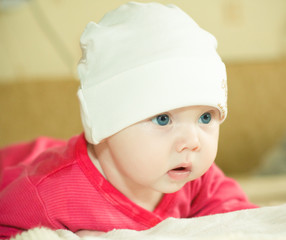 baby in hat portrait