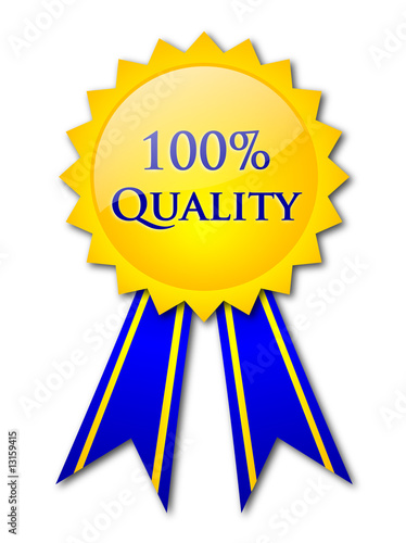 "100% Quality" Badge Stock Illustration | Adobe Stock