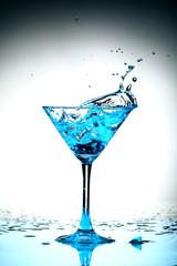 Wall Mural - blue coctail splash