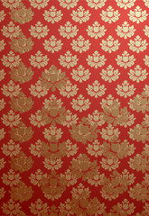 Wall Mural - Vertical red glamour pattern