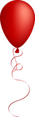 Realistic red balloon. Used mesh.