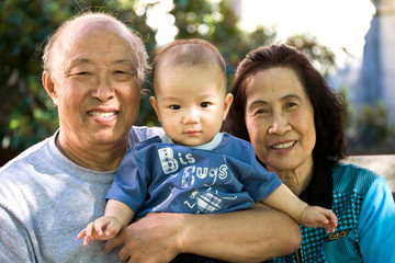 Poster - Child and grandparents